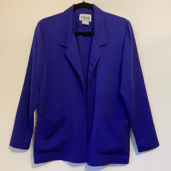 Tops - SOLD Coco Blue Front Pockets Open Suite